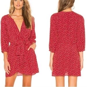Free People NWT Clara Tunic Dress Floral Red Small